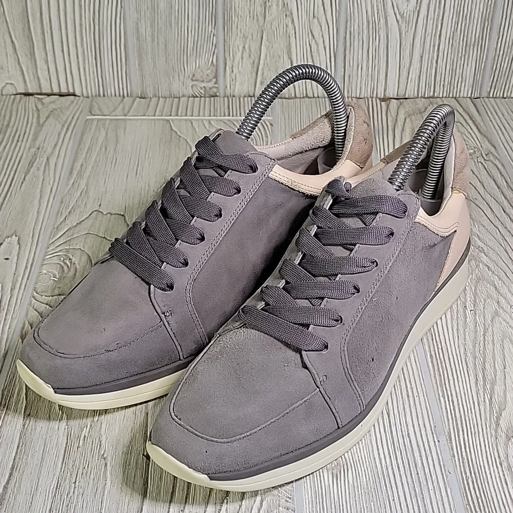 Louise et Cie Berlena Grey Leather Lace Up Sneakers Womens Size 7.5 - Picture 10 of 13